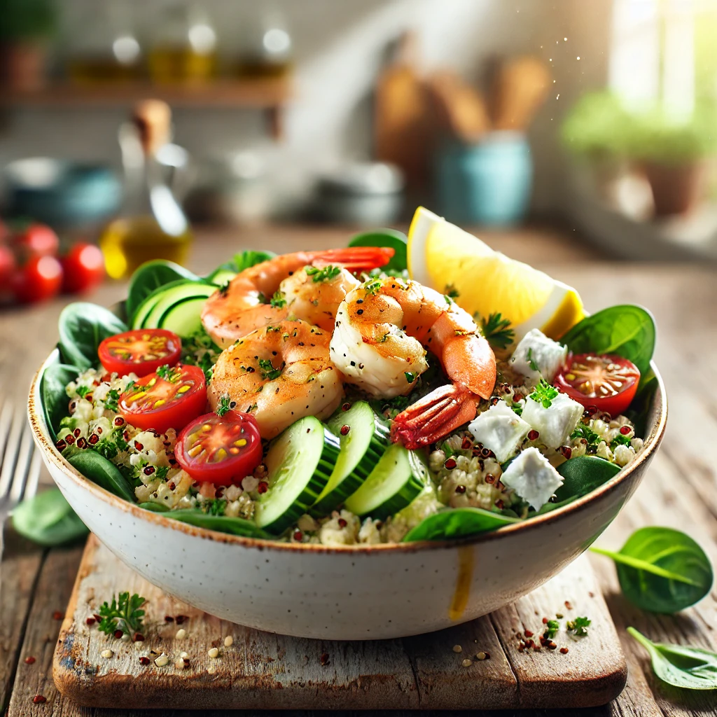 Garlic Lemon Shrimp & Quinoa Bowl | Avanti Body